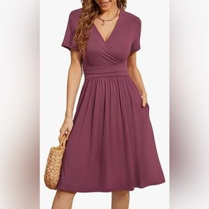 NWOT - WEACZZY Women's Summer Short Sleeve Casual Dresses V-Neck Party Dress